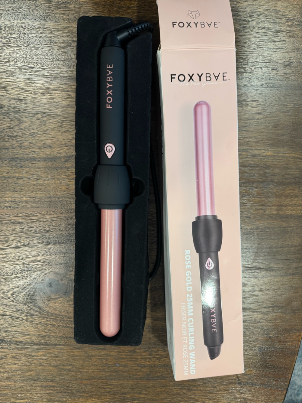 FOXYBae Rose Gold 25mm Curling Wand Limited Edition New in Box
